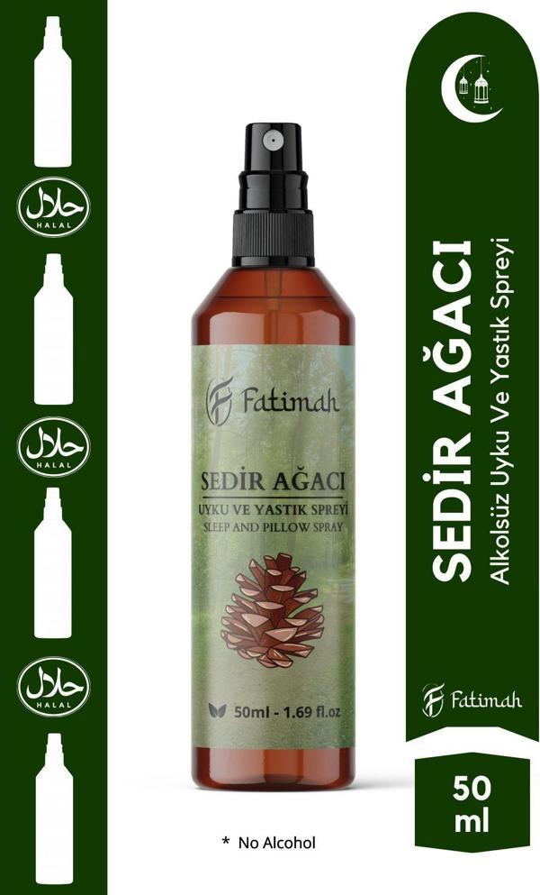 Fatimah Doğal Sedir Ağacı Kokulu Alkolsüz Uyku Ve Yastık Spreyi Natural Sleep And Pıllow Spray 50 Ml - Image 1