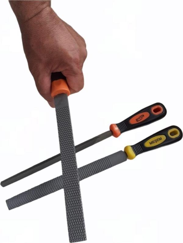 Depolife Hşap Törpü Metal Eğe Seti 32Cm Büyük Boy 3 Gen Balık Sırtı Düz Törpü 3Lü Takım Törpüleme Eğeleme - Image 1