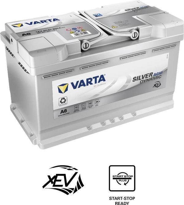 Varta F21 12V 80 Ah 800A AGM Start-Stop Silver Dynamic Akü (Üretim Yılı: 2024) - Eski Akü İadesiz - Image 1