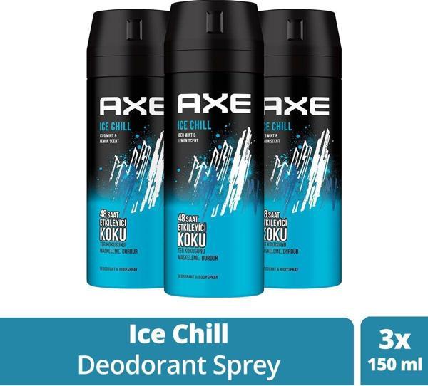 Axe Erkek Deodorant & Bodyspray Ice Chill 48 Saat Etkileyici Koku 150 Ml X3 Adet - Image 1