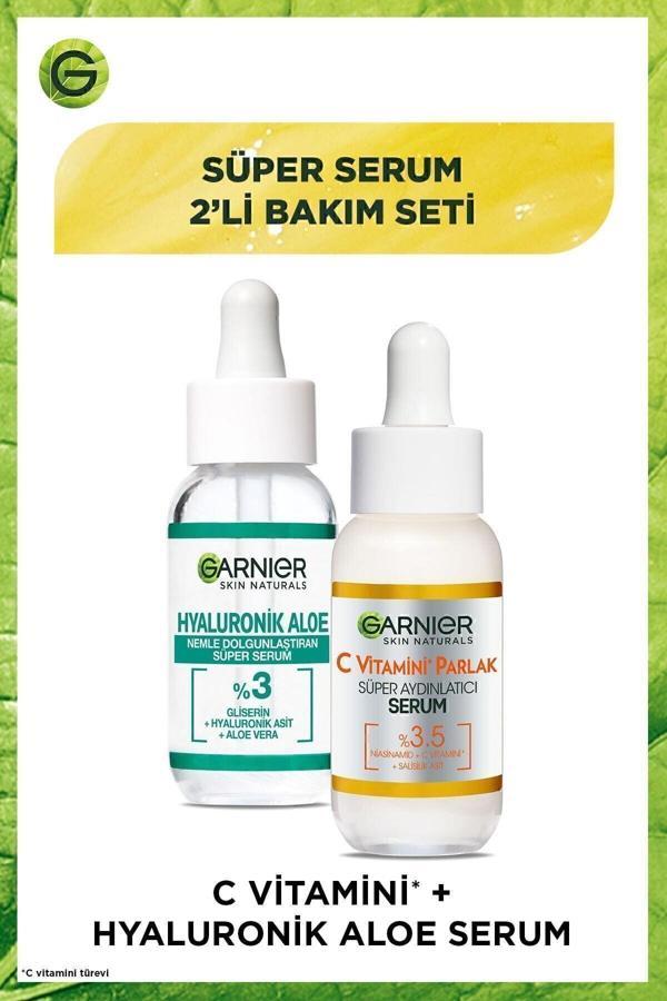 Garnier Süper Serum 2'Li Bakım Seti C Vitamini + Hyaluronik Aloe - Image 1