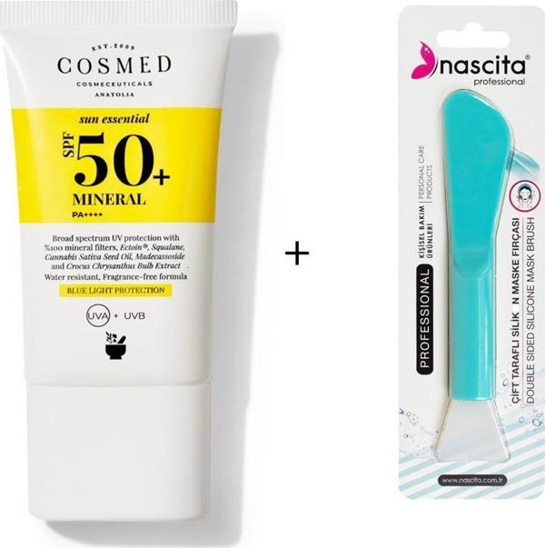 Cosmed Mineral 50 SPF 40 Ml Yüz Güneş Kremi + Nascita Yüz Fırçası - 48 - Image 1
