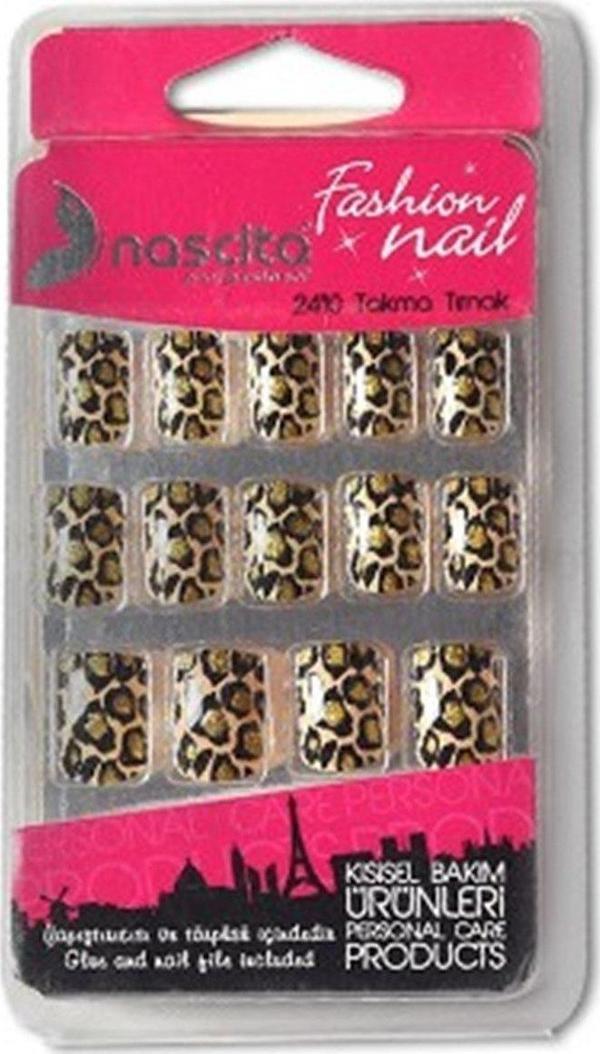 Nascita 24'lü Leopar Desenli Takma Tırnak -0101 - Image 1