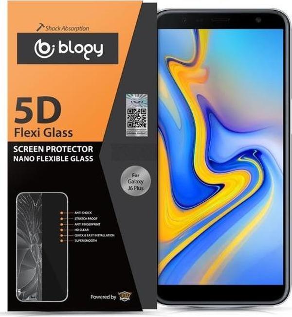 Blogy Galaxy J6 Plus 2018 ile Uyumlu Flexi 5D Ekran Koruyucu - Image 1