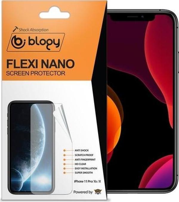 Blogy iPhone 11 Pro/Xs/X ile Uyumlu Flexi Nano Ekran Koruyucu - Image 1