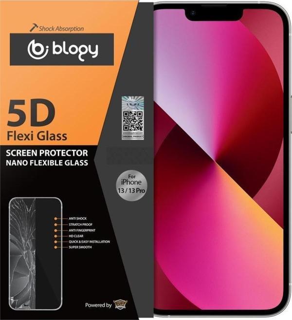 Blogy iPhone 13 / 13 Pro ile Uyumlu Flexi 5D Ekran Koruyucu - Image 1