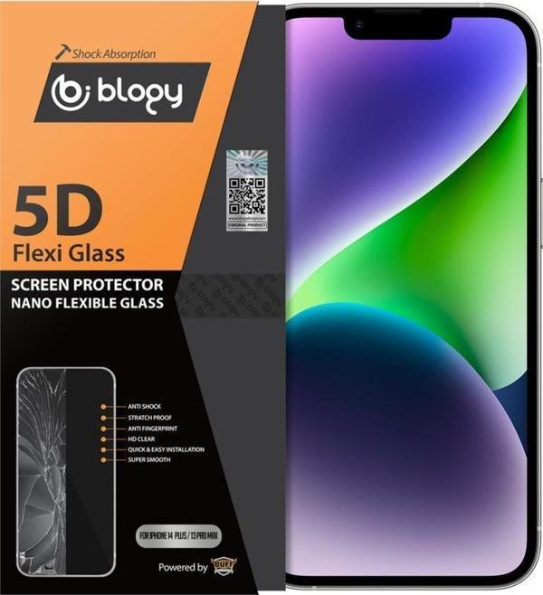 Blogy iPhone 14 Plus ile Uyumlu Flexi 5D Ekran Koruyucu - Image 1