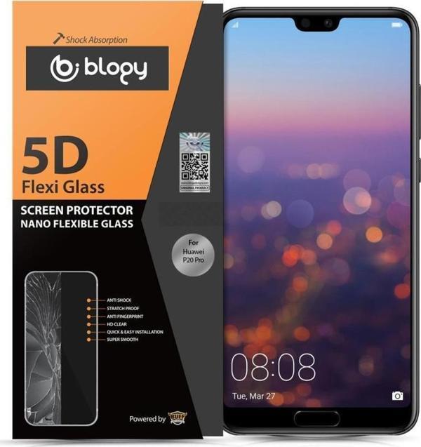Blogy P20 Pro ile Uyumlu Flexi 5D Ekran Koruyucu - Image 1