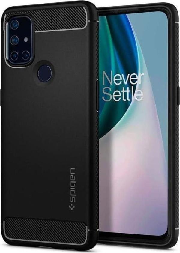 Spigen OnePlus Nord N10 5G ile Uyumlu Kılıf Rugged Armor Matte Black - Image 1