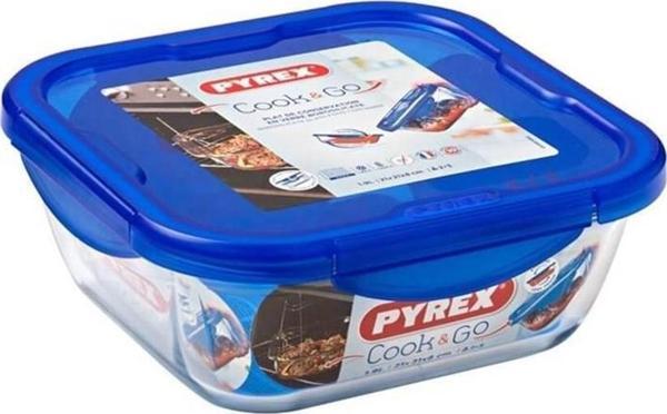 Pyrex Kare Kapaklı Saklama Kabı 1,9 L - Image 1