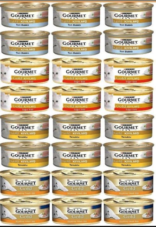 Pro Plan Gourmet Kıyılmış Karışık Kedi Konserler 85. Gr 24 Lü Paket - Image 1