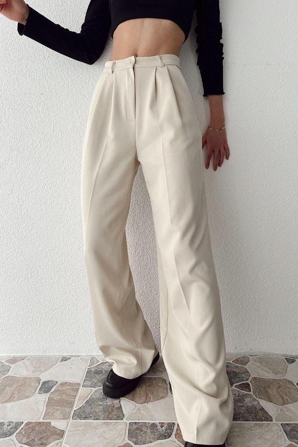 My Moda Palazzo Pantolon Bej M - Image 1
