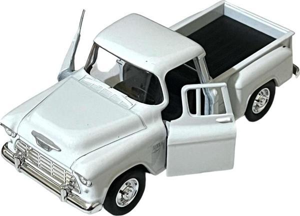 Beyaz Chevrolet Stepside Pikap Oyuncak Lisanslı Diecast Metal Çek Bırak Araba - Image 1