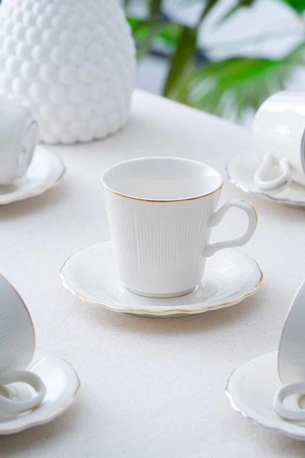 Acar PORWM-06188 Regina Gold 6lı Çay Fincanı Takımı - Image 1