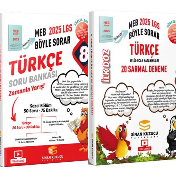 8.SINIF TÜRKÇE SORU BANKASI VE TÜRKÇE 20 SARMAL DENEME SİNAN KUZUCU - Sinan Kuzucu Yayınları - Image 1