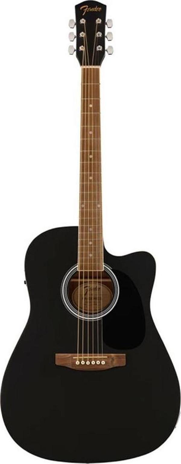 Fender FA-25CE Dreadnought Ceviz Klavye Siyah Elektro Akustik Gitar - Image 1