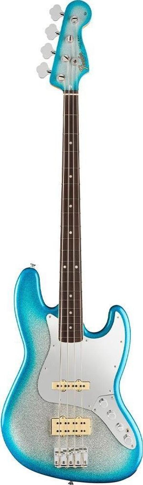 Fender Limited Player Plus Blu DeTiger Jazz Bass Gülağacı Klavye Sky Burst Sparkle Bas Gitar - Image 1