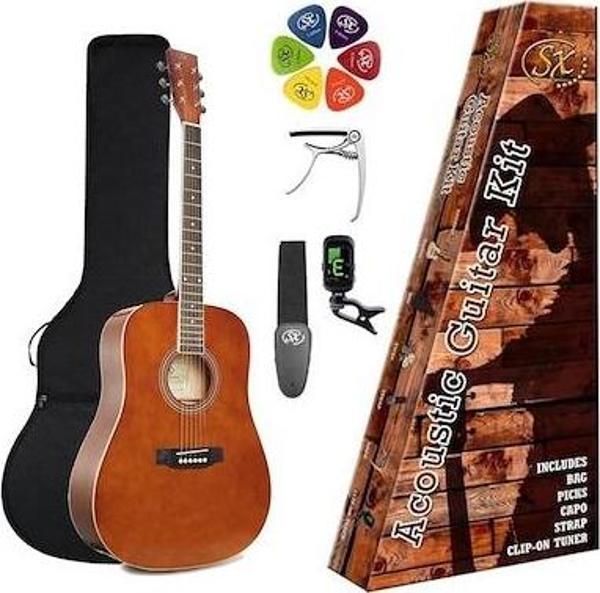 SX SD104KBR Akustik Gitar (Kahverengi) - Image 1