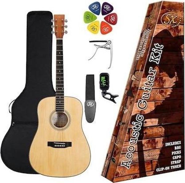 SX SD104LK Solak Akustik Gitar (Natural) - Image 1