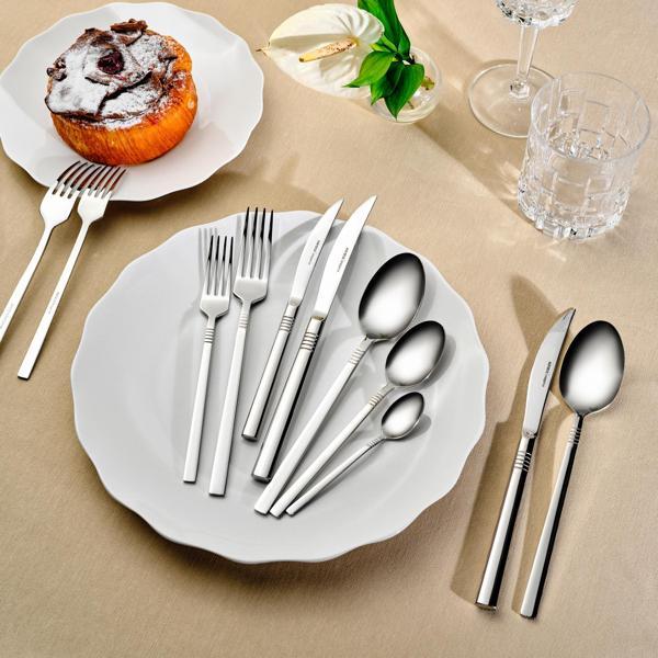 Karaca Elegance Nil V2 Platin 12 Kişilik 84 Parça Çatal Kaşık Bıçak Takımı - Image 1