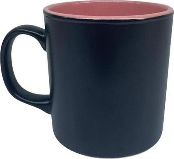 Keramika Silindirik Platin Kupa İçi Pembe - Image 1