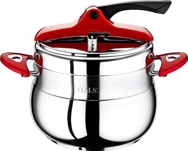 OMS 12 LT Klasik Düdüklü Tencere Kırmızı 5080G.12KRM - Image 1