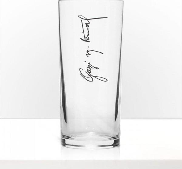 Gazi Mustafa Kemal İmzalı 2'li Rakı Bardak - Image 1