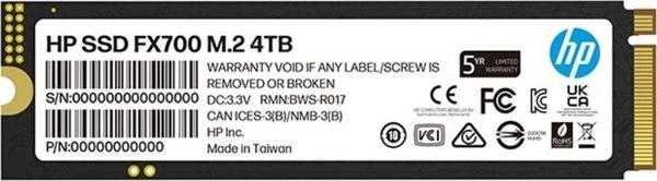 Hp FX700 4TB 7200MB/s - 6200MB/s PCI-e NVMe M.2 2280 SSD 8U2N7AA - Image 1