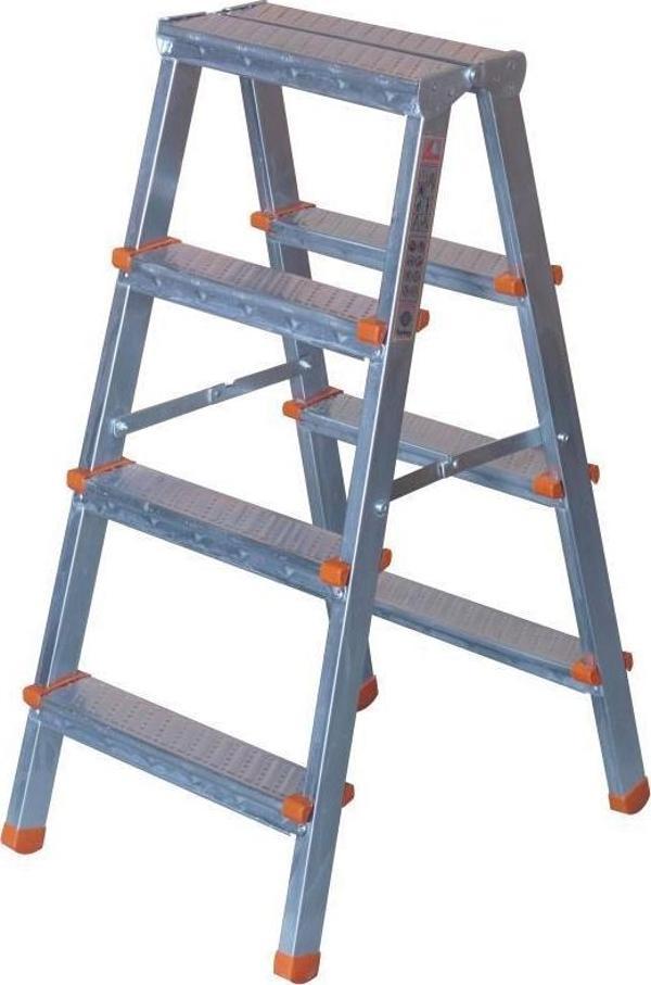 ASVERA - 4+4 Basamaklı Çift Çıkışlı Profil Merdiven (Ev, bahçe, işyeri için uygun) - Image 1