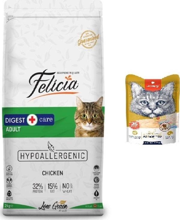 2 Kg Yetişkin Tavuklu Kedi Kuru Maması + Wanpy Karışık 8 Lezzetli Krema Kedi Ödülü 25*14 Gr - Image 1