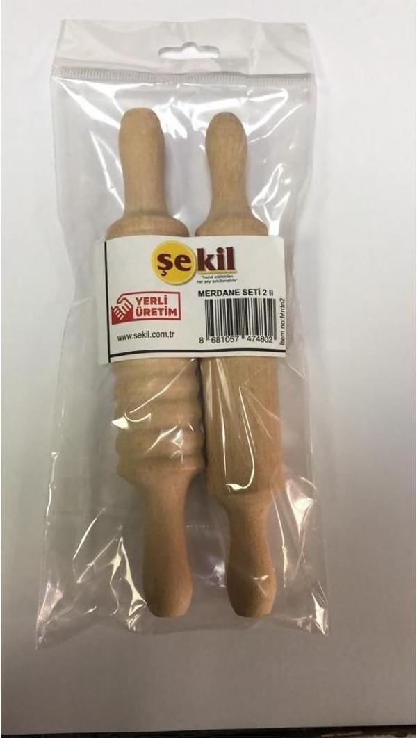 Şekil Merdane Seti 2 Li (Kil - Hamur - El İşinde Kullanılır) - Image 1