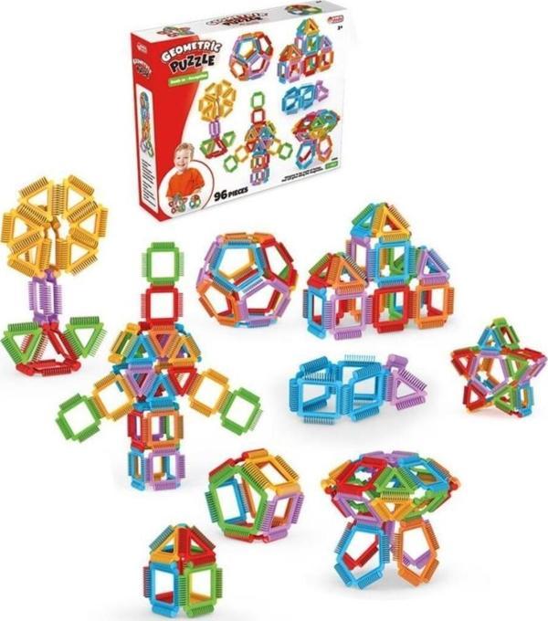 Dede Oyuncak Geometrik Puzzle Lego 96 Parça 03895 - Image 1