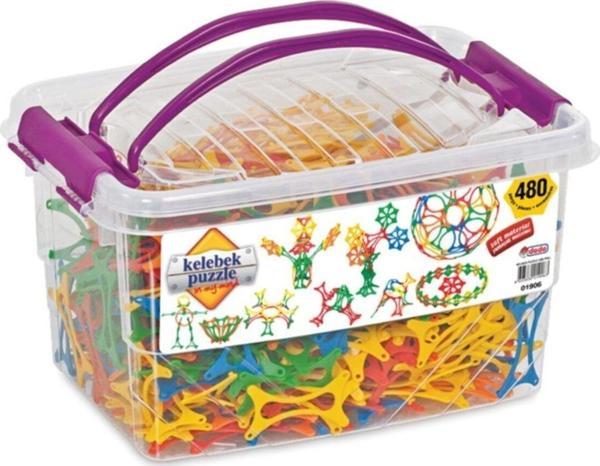 Dede Oyuncak Kelebek Puzzle Lego Box 480 Parça Lego 01906 - Image 1