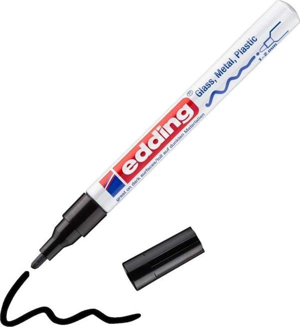 Edding Dekor Boya Kalemi Hobi Sanat Markörü Kalemi Yuvarlak Uçlu 1-2 Mm Siyah 751Cr (10 Lu Paket) - Image 1