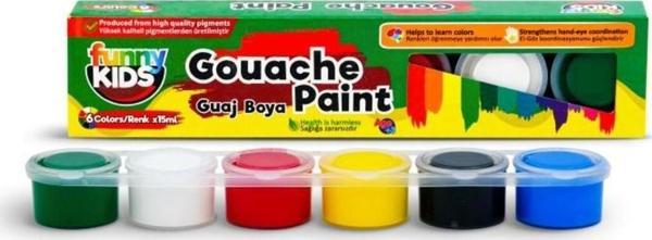 Funny Kids Guaj Boya 6 Renk 6X15Ml Set 015-05699 - Image 1