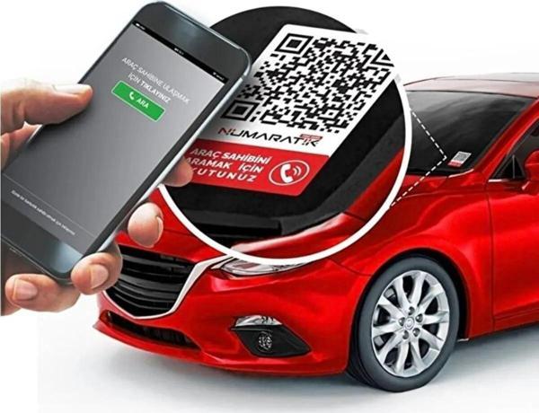 5 Adet Numaratik Qr Okuyucu Hatalı Park Cam Etiketi Sticker Numaranız Görünmez - Image 1
