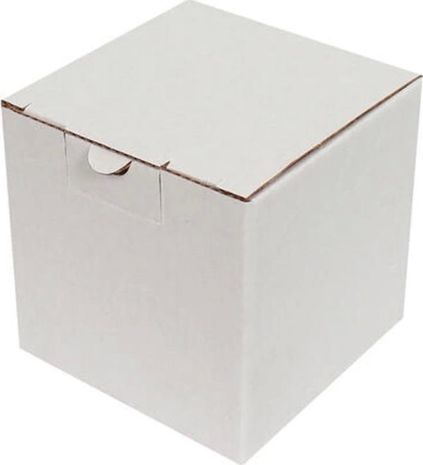10,5x10,5x10,5cm Kilitli Kutu - Beyaz - Image 1