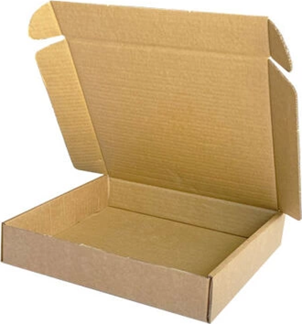 30x26x5,5cm Çift Oluklu Kilitli Kutu - Kraft - Image 1