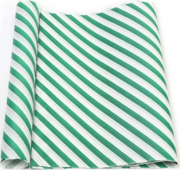 YEŞİL ÇİZGİ BASKILI 40GR İTHAL BEYAZ SÜLFİT AMBALAJ KAĞIDI 70X100CM 2 kg - Image 1