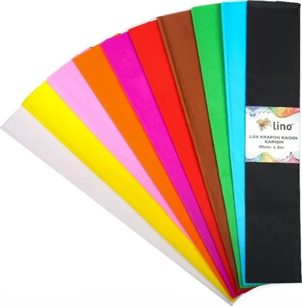 LİNO PA-014 LÜKS KRAPON KAĞIDI 50x200 10 RENK - Image 1