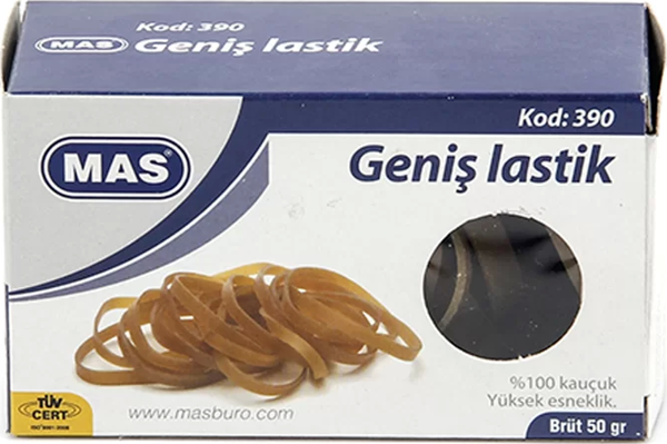 MAS 390 GENİŞ AMBALAJ LASTİĞİ 50gr KUTU - Image 1