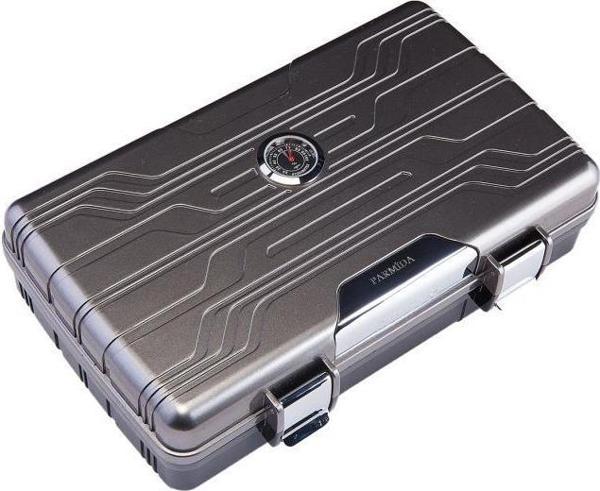 Parmida Gümüş Seyahat Tipi Humidor Puro Kutusu - Image 1