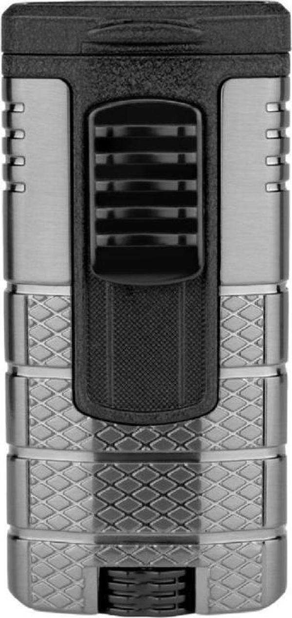 Xikar Tactical Triple Lighter Gunmetal Siyah Puro Çakmağı - Image 1