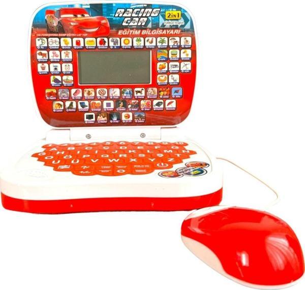Oyuncak Laptop Şimşek Mcqueen Bilgisayar Türkçe-İngilizce 100 Fonksiyonlu Cars Eğitici Oyuncak - Image 1