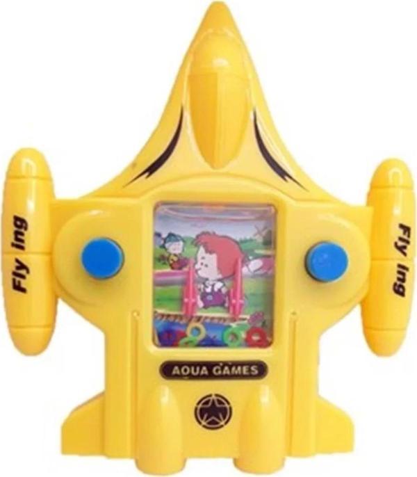Su Atarisi Suda Halka Geçirme Oyunu Uçak Şeklinde Sarı - Image 1