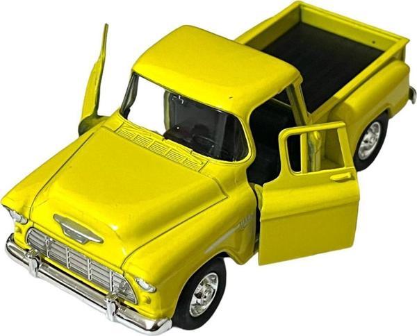 Sarı Chevrolet Stepside Pikap Oyuncak Lisanslı Diecast Metal Çek Bırak Araba - Image 1
