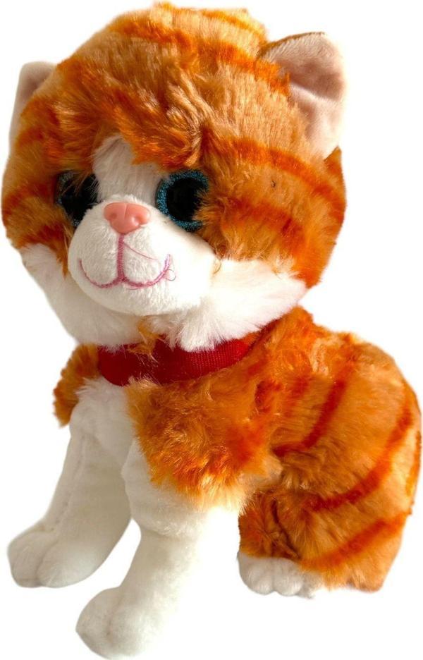 Sesli Ayakta Miyavlayan 28 cm Peluş Kedi Oyuncak - Image 1