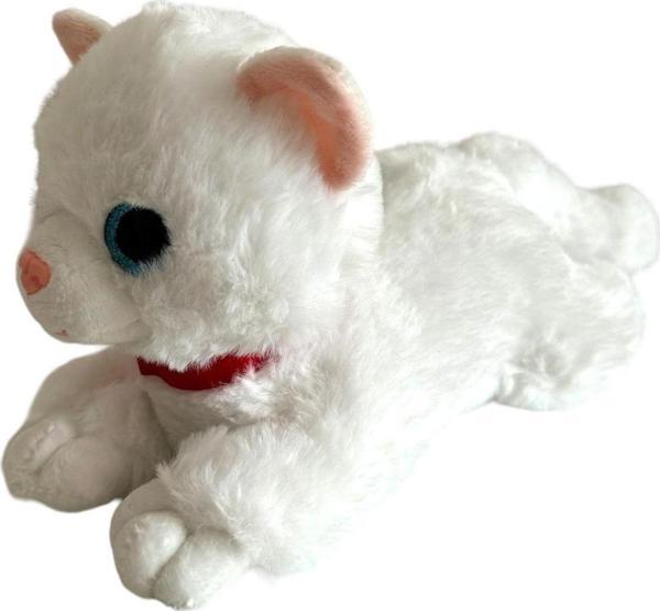 Sesli Yatan Miyavlayan 25 cm Peluş Kedi Oyuncak - Image 1
