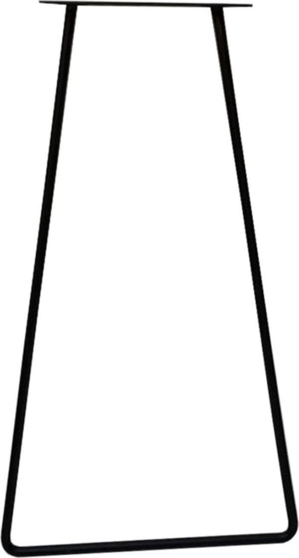 Ergonomi Market 85 cm Boyunda Erlenmayer Model Geniş Tabanlı Siyah Rustik Tarz Has Demir Masa Sehpa Ayağı - Image 1