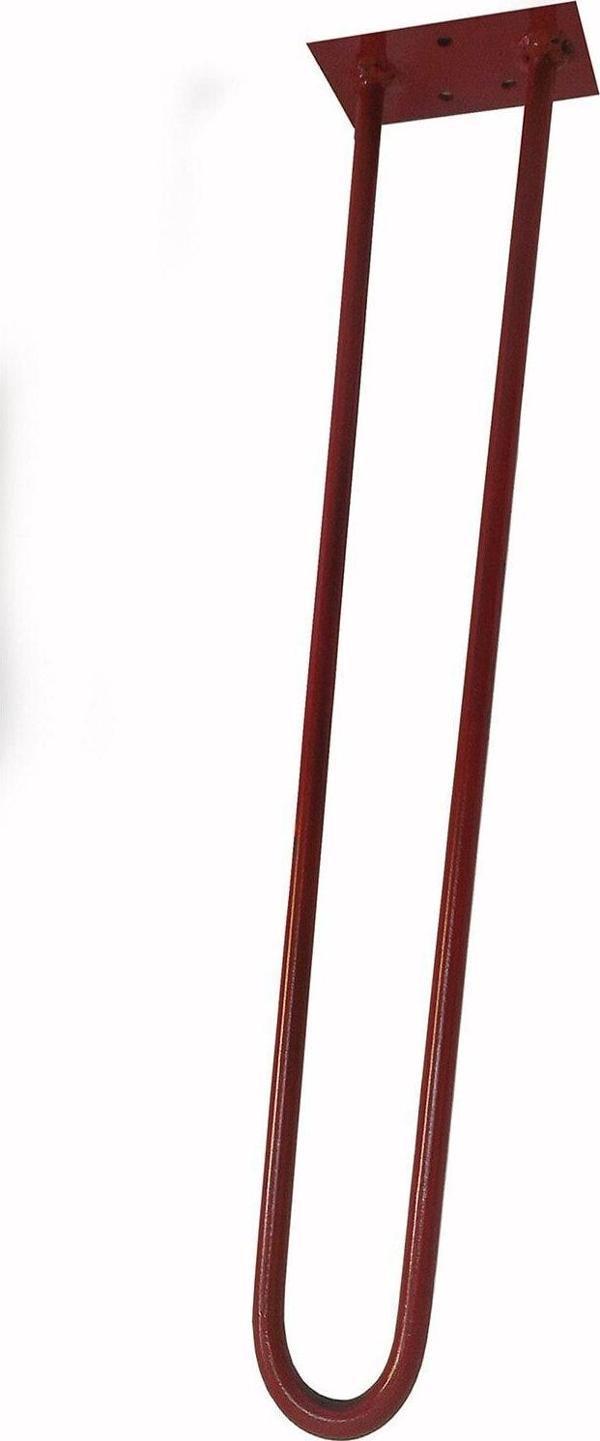 Ergonomi Market Kırmızı Renkrustik Tarz U Model Has Demir Firkete Masa Sehpa Ayağı 85 cm - Image 1